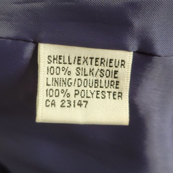 Talbots Size 10 Silk Blazer Jacket Pockets Lined Shaped Fitted Career Purple - Picture 5 of 8